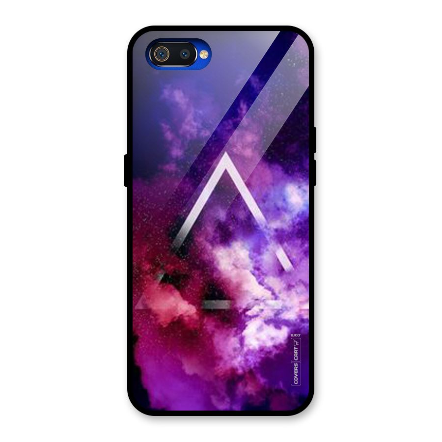 Galaxy Smoke Hues Glass Back Case for Realme C2