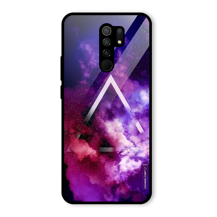 Galaxy Smoke Hues Glass Back Case for Redmi 9 Prime