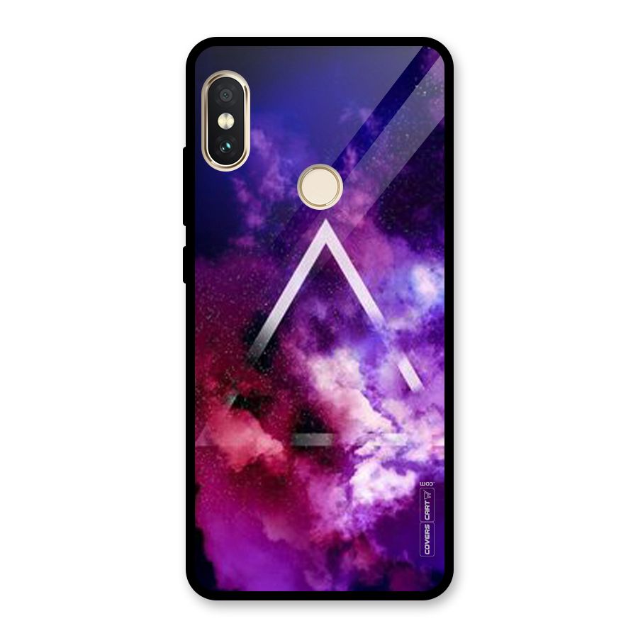 Galaxy Smoke Hues Glass Back Case for Redmi Note 5 Pro