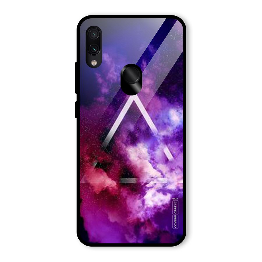 Galaxy Smoke Hues Glass Back Case for Redmi Note 7