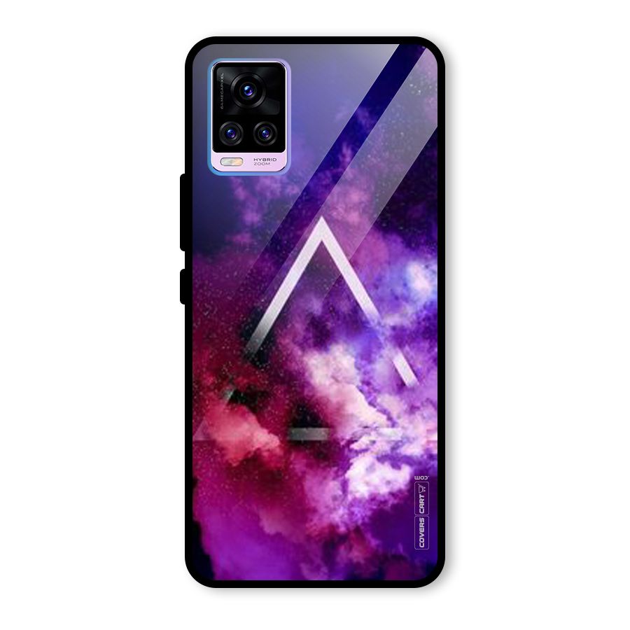 Galaxy Smoke Hues Glass Back Case for Vivo V20 Pro