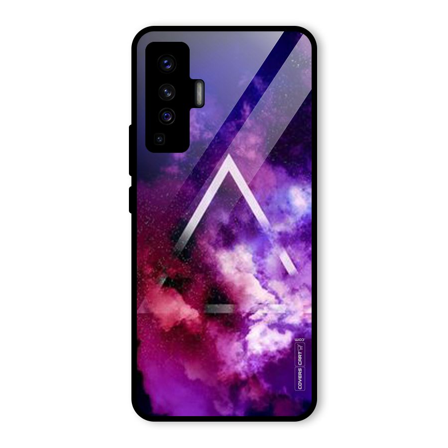 Galaxy Smoke Hues Glass Back Case for Vivo X50