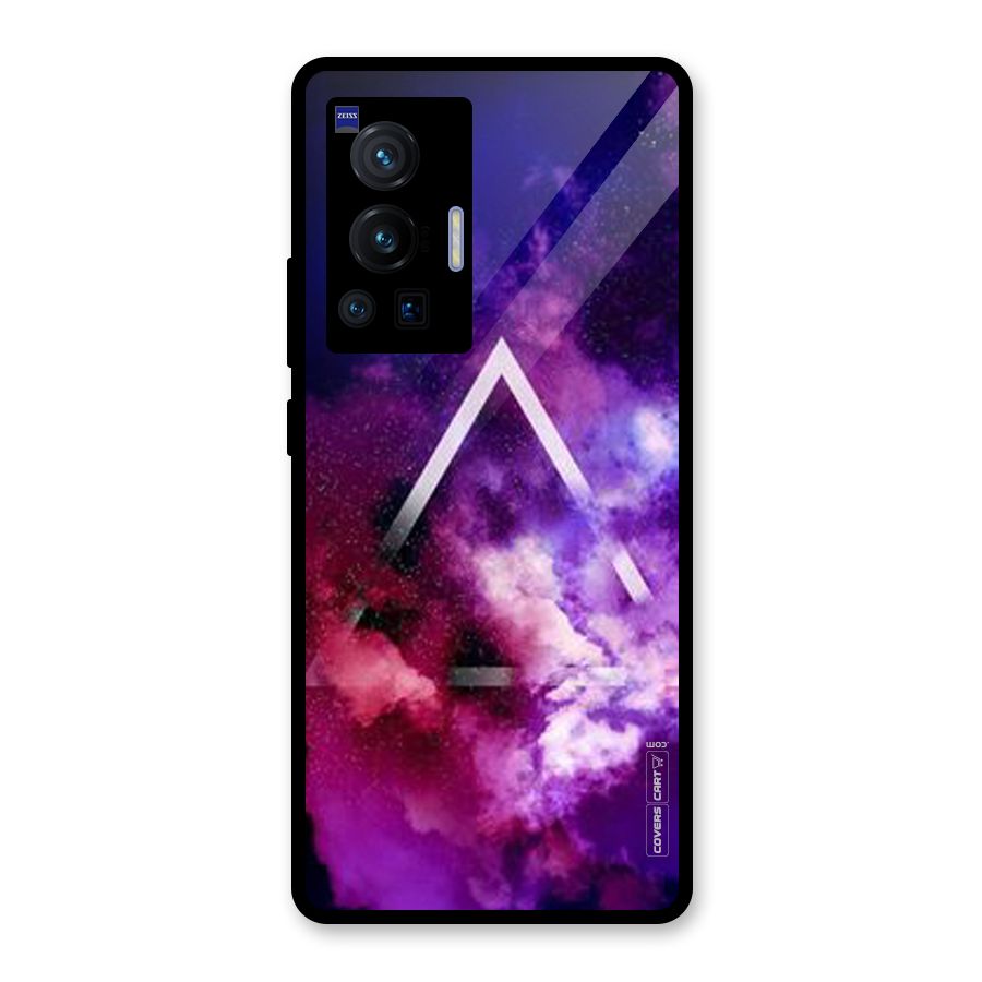 Galaxy Smoke Hues Glass Back Case for Vivo X70 Pro