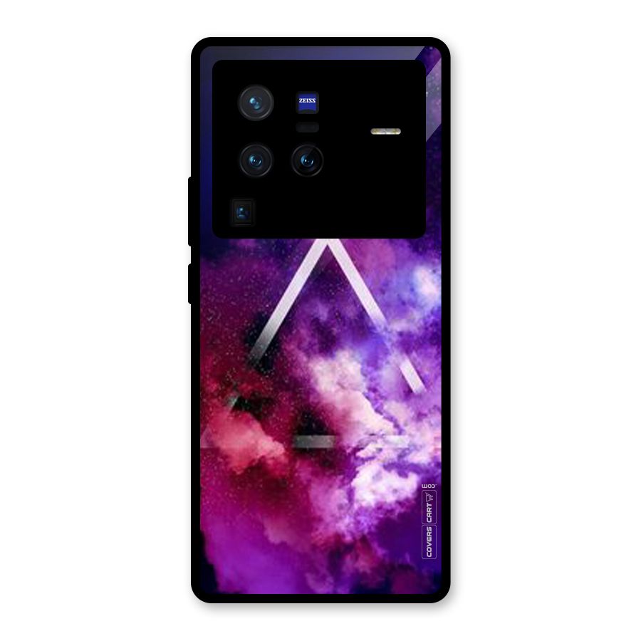 Galaxy Smoke Hues Glass Back Case for Vivo X80 Pro