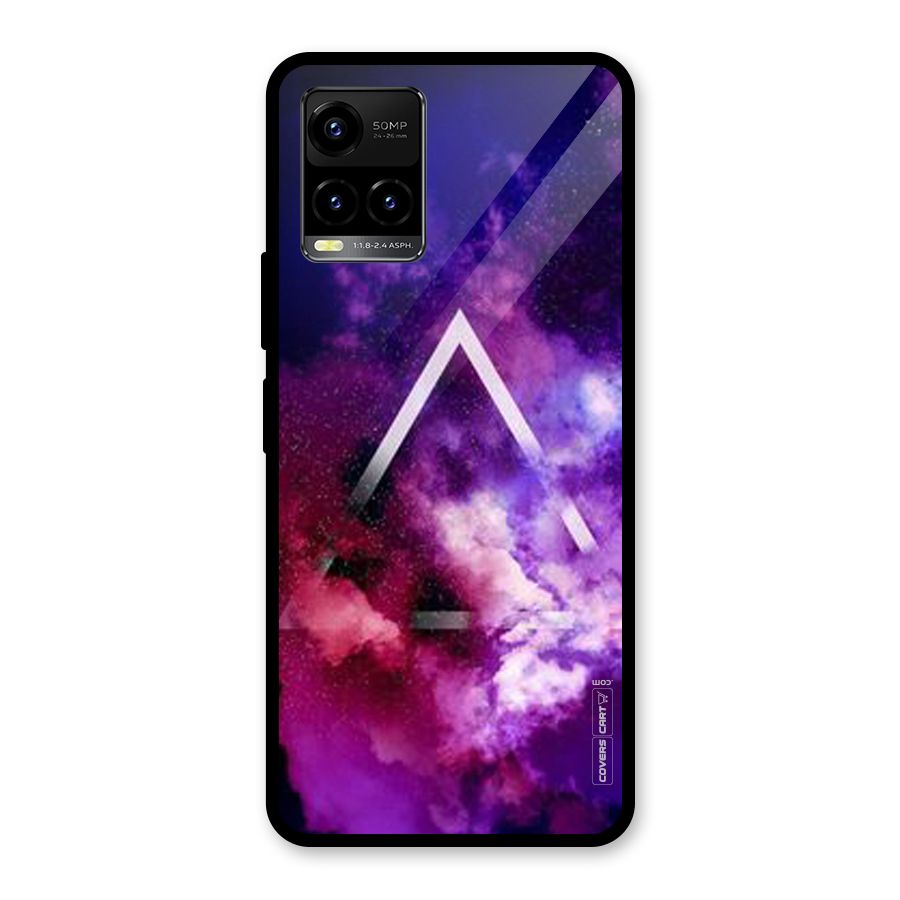 Galaxy Smoke Hues Glass Back Case for Vivo Y21A