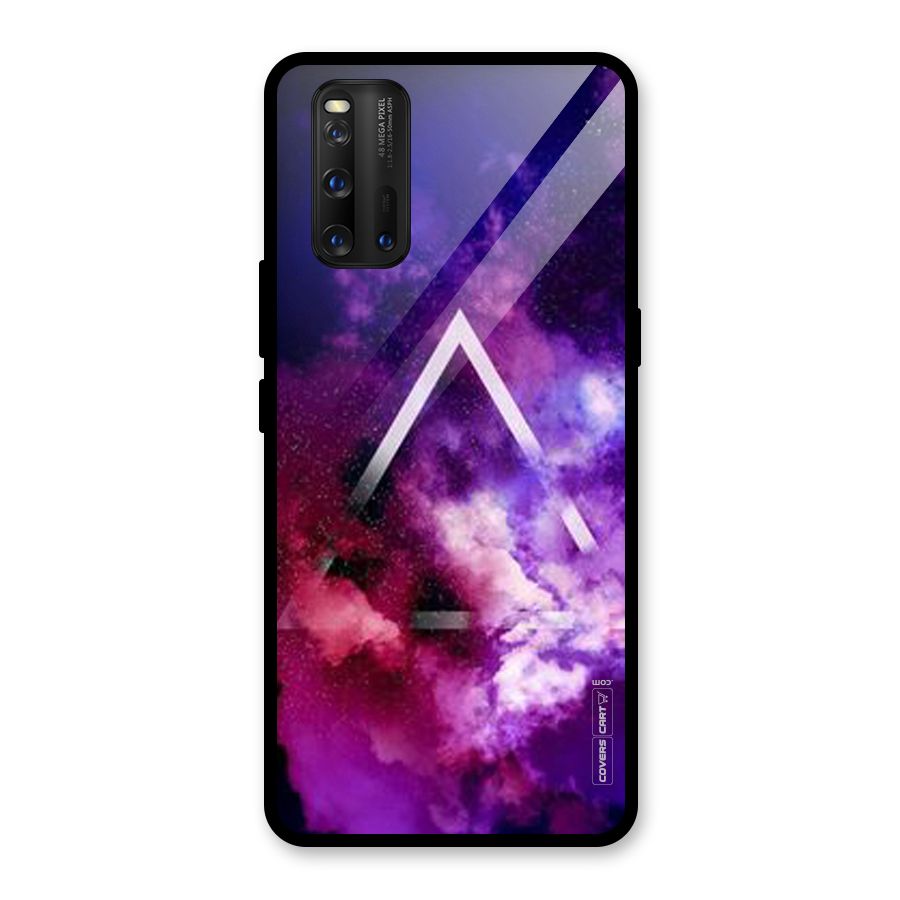 Galaxy Smoke Hues Glass Back Case for Vivo iQOO 3