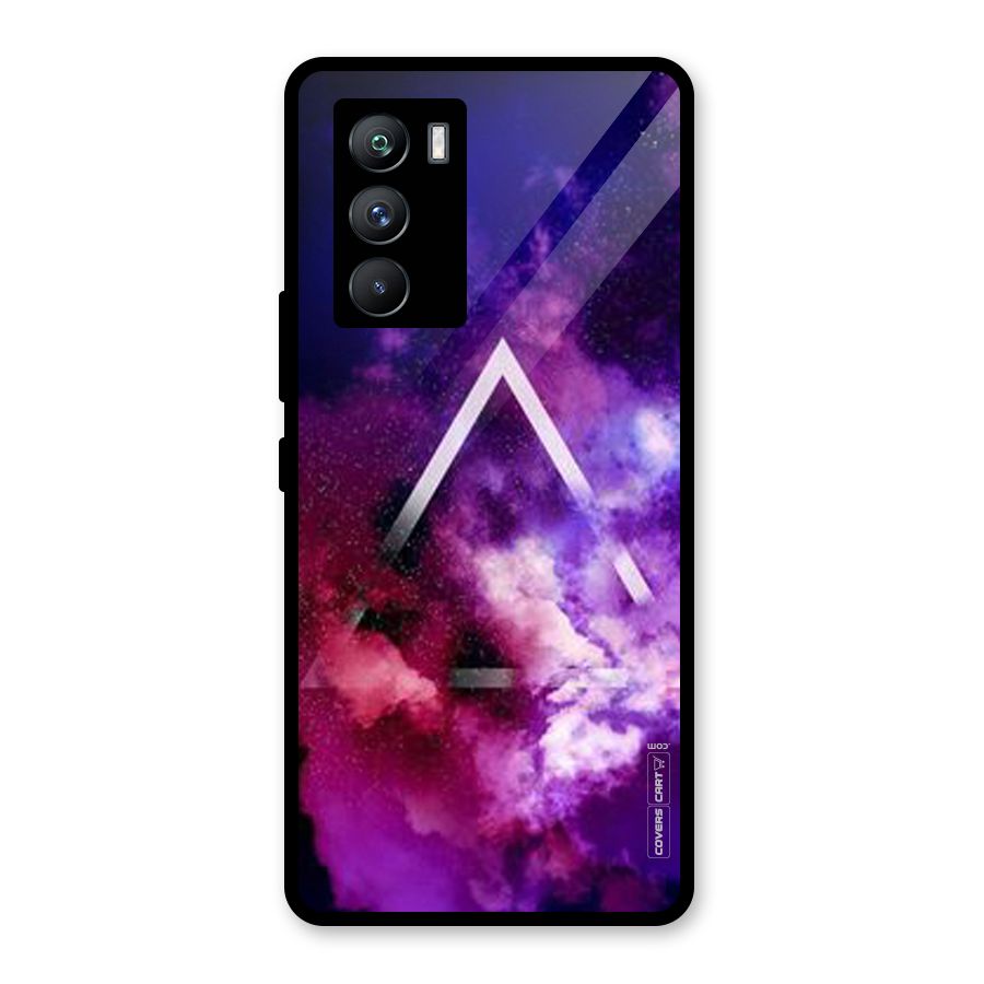 Galaxy Smoke Hues Glass Back Case for Vivo iQOO 9 SE