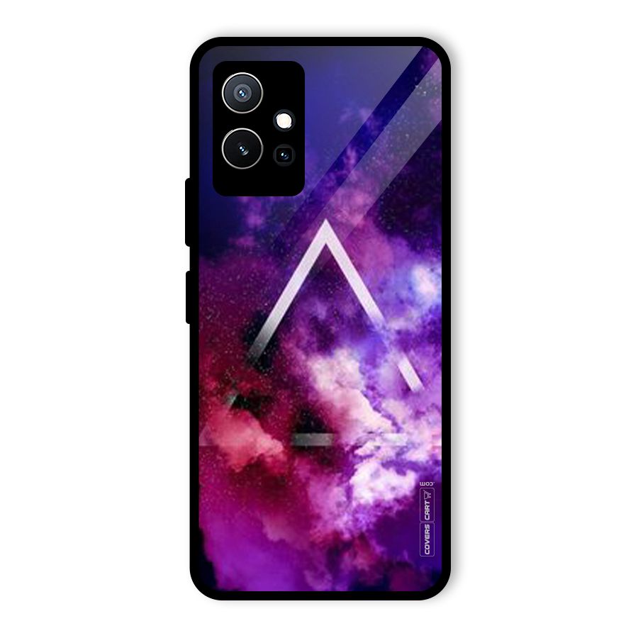Galaxy Smoke Hues Glass Back Case for Vivo iQOO Z6