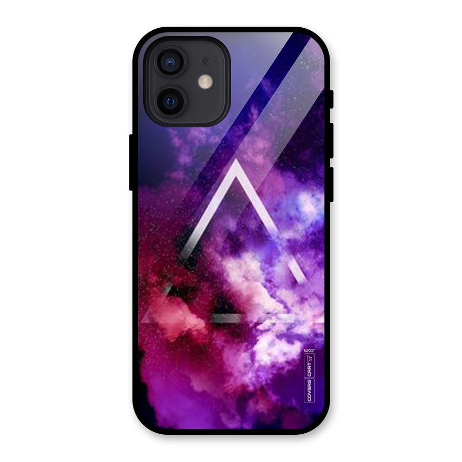 Galaxy Smoke Hues Glass Back Case for iPhone 12