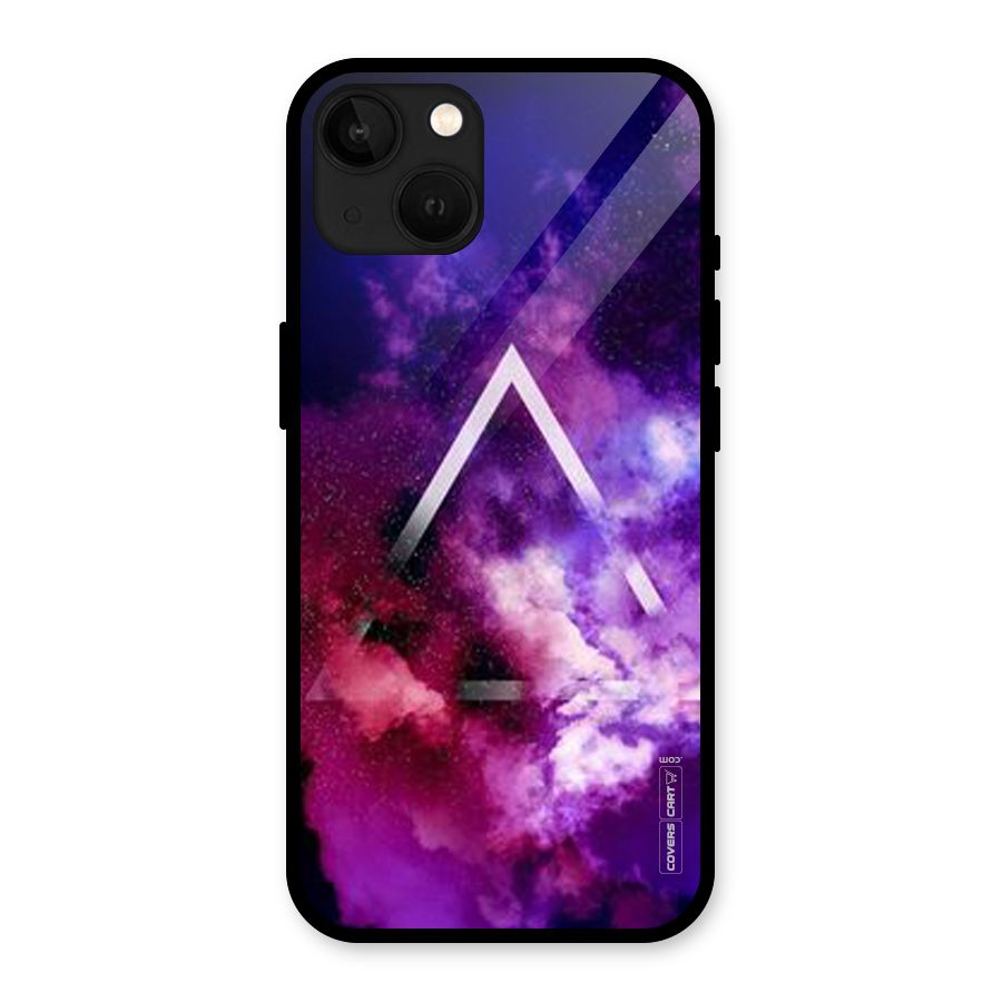 Galaxy Smoke Hues Glass Back Case for iPhone 13