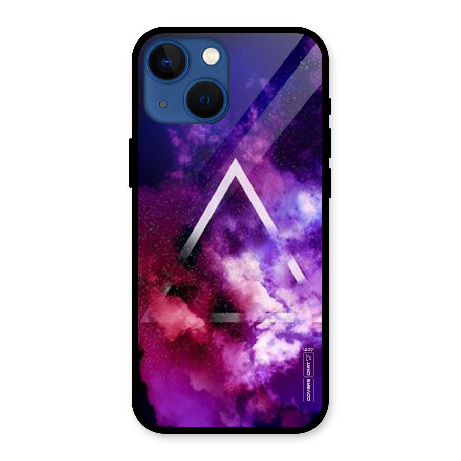 Galaxy Smoke Hues Glass Back Case for iPhone 13 Mini