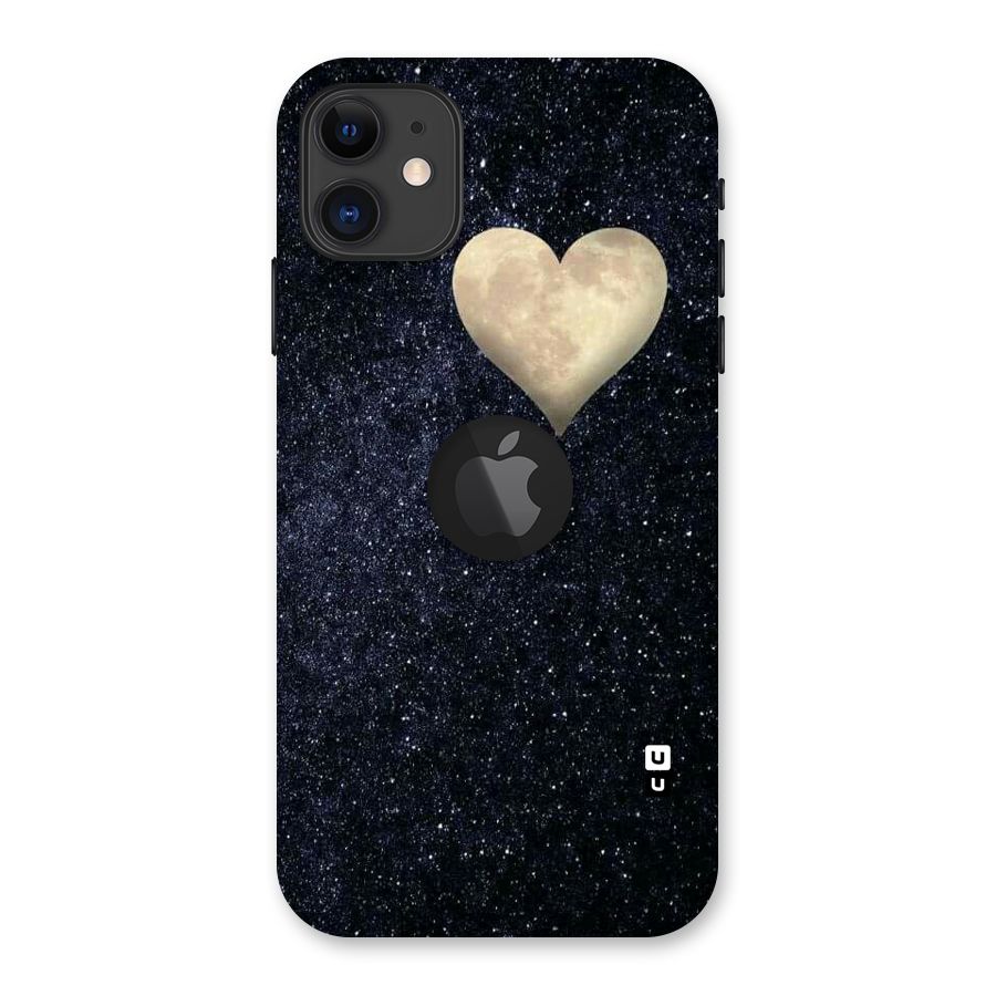 Galaxy Space Heart Back Case for iPhone 11 Logo Cut