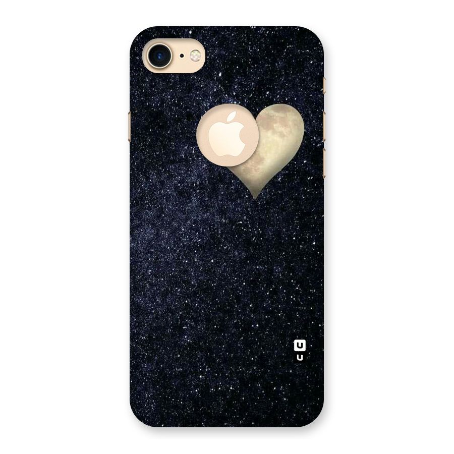 Galaxy Space Heart Back Case for iPhone 8 Logo Cut