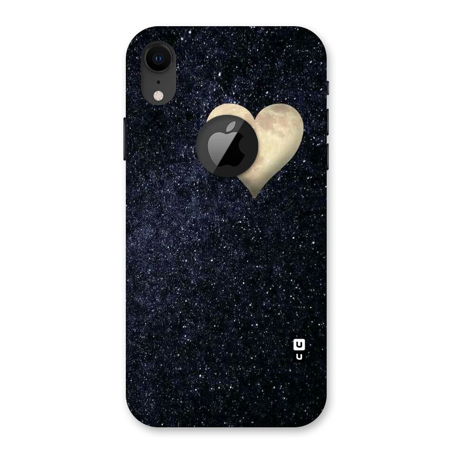 Galaxy Space Heart Back Case for iPhone XR Logo Cut