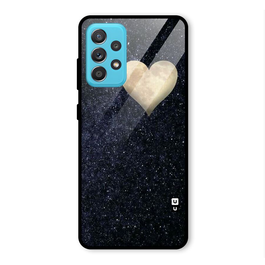 Galaxy Space Heart Glass Back Case for Galaxy A52s 5G