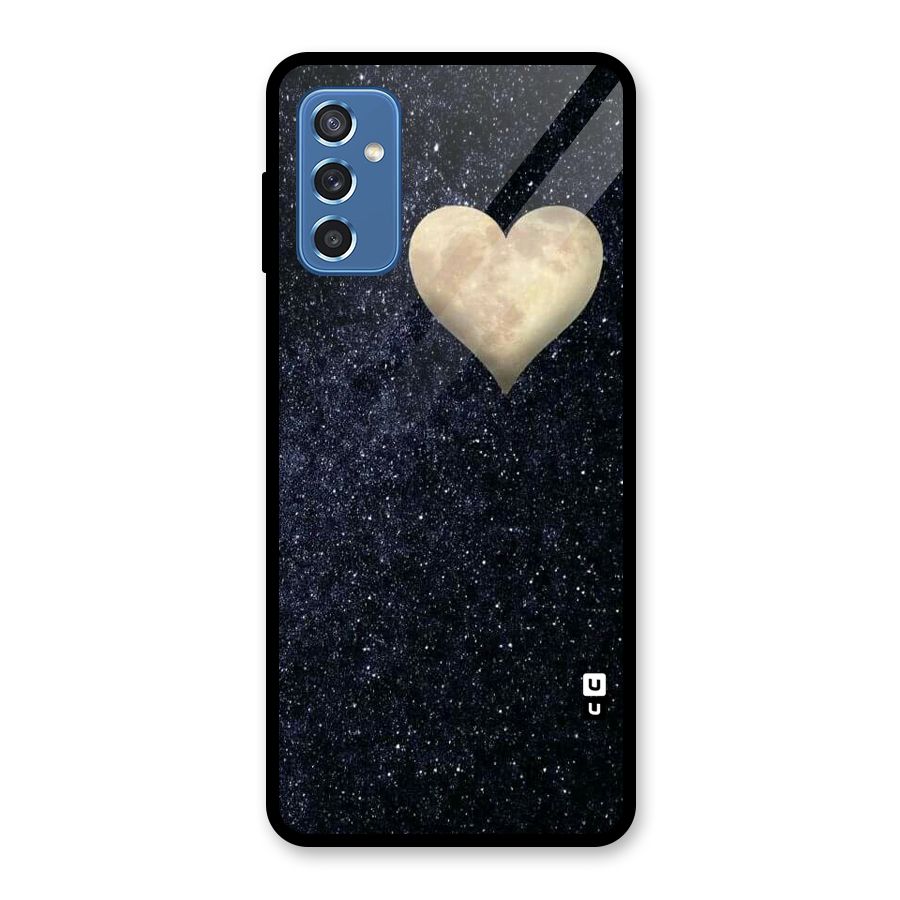 Galaxy Space Heart Glass Back Case for Galaxy M52 5G