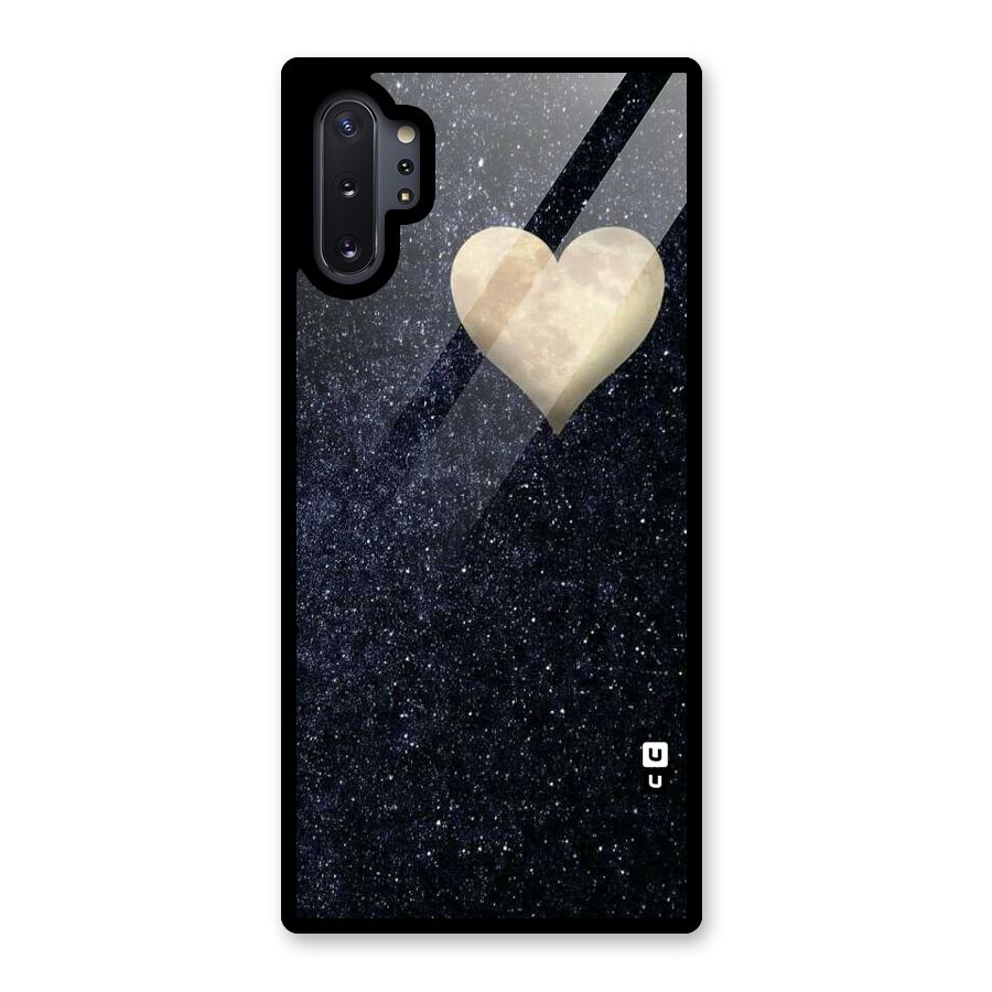 Galaxy Space Heart Glass Back Case for Galaxy Note 10 Plus