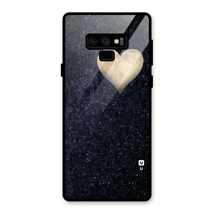 Galaxy Space Heart Glass Back Case for Galaxy Note 9
