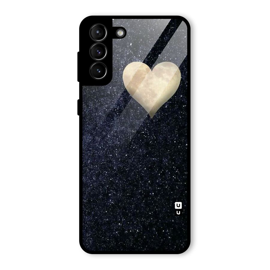 Galaxy Space Heart Glass Back Case for Galaxy S21 Plus