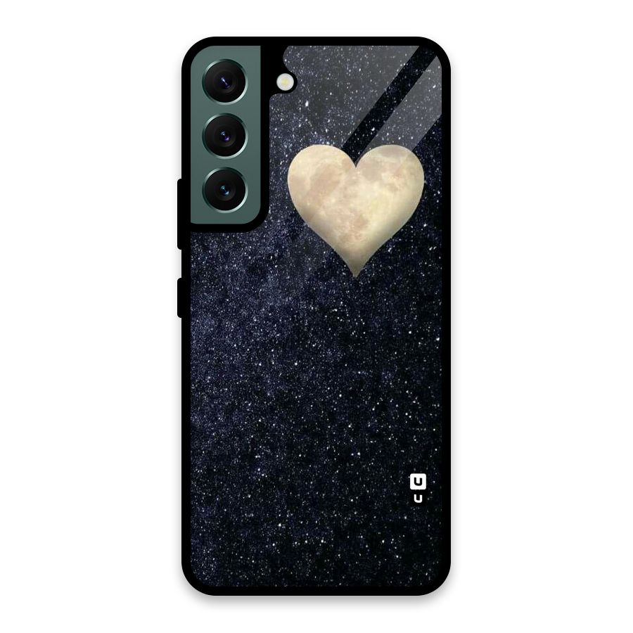 Galaxy Space Heart Glass Back Case for Galaxy S22 5G
