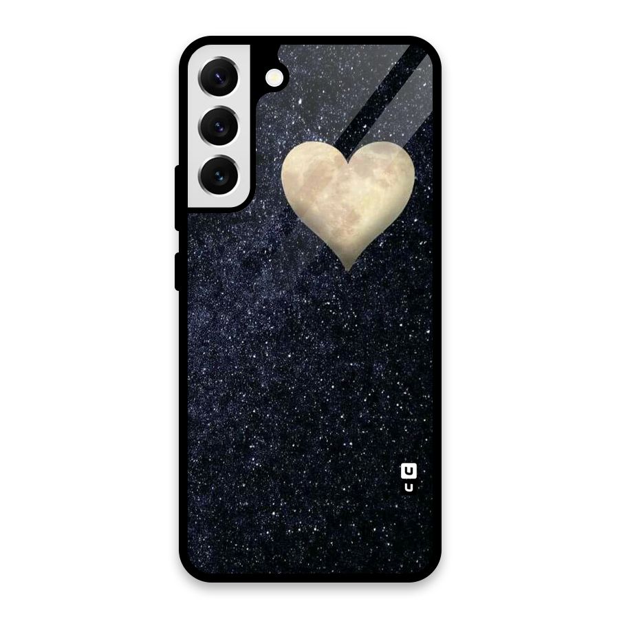 Galaxy Space Heart Glass Back Case for Galaxy S22 Plus 5G