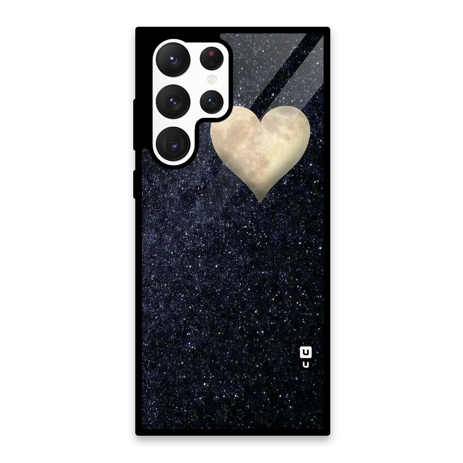 Galaxy Space Heart Glass Back Case for Galaxy S22 Ultra 5G