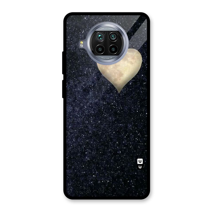 Galaxy Space Heart Glass Back Case for Mi 10i