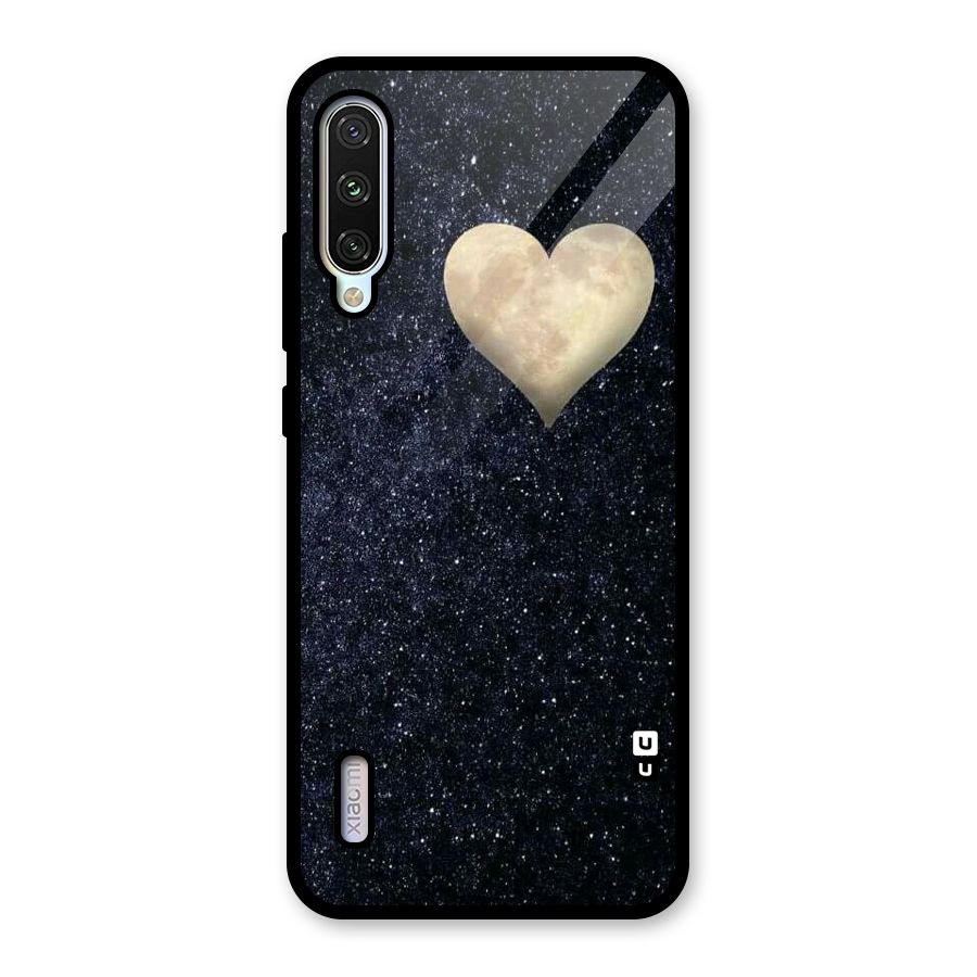 Galaxy Space Heart Glass Back Case for Mi A3