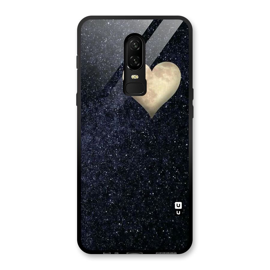 Galaxy Space Heart Glass Back Case for OnePlus 6