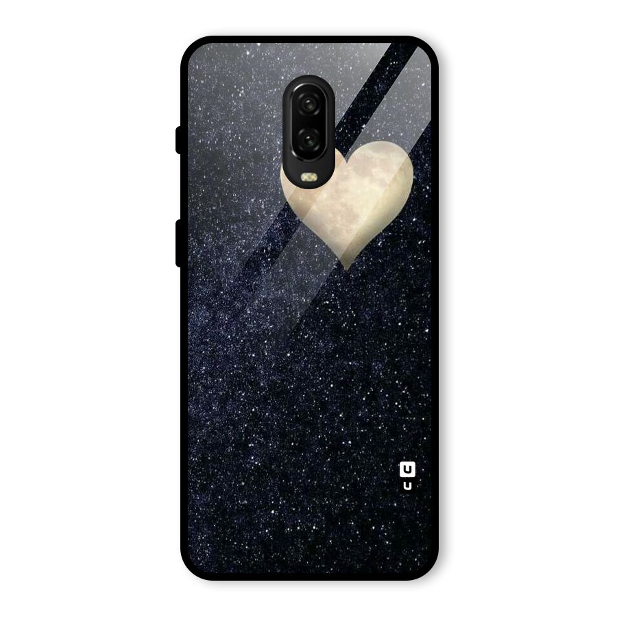 Galaxy Space Heart Glass Back Case for OnePlus 6T