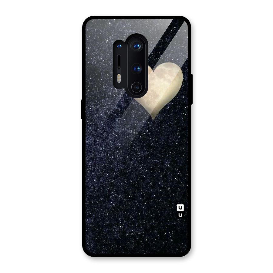 Galaxy Space Heart Glass Back Case for OnePlus 8 Pro