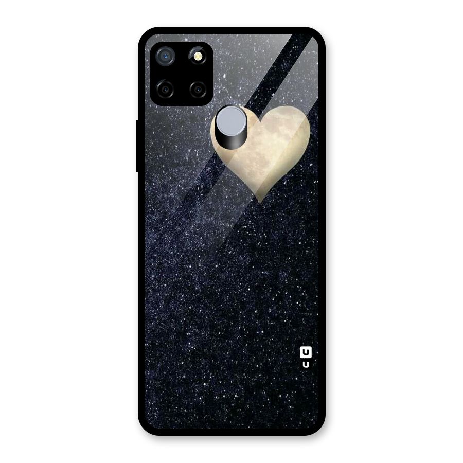 Galaxy Space Heart Glass Back Case for Realme Narzo 30A