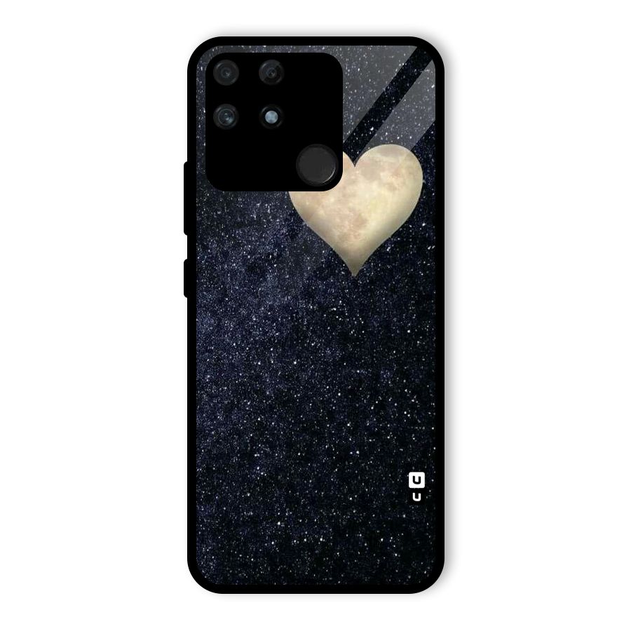 Galaxy Space Heart Glass Back Case for Realme Narzo 50A