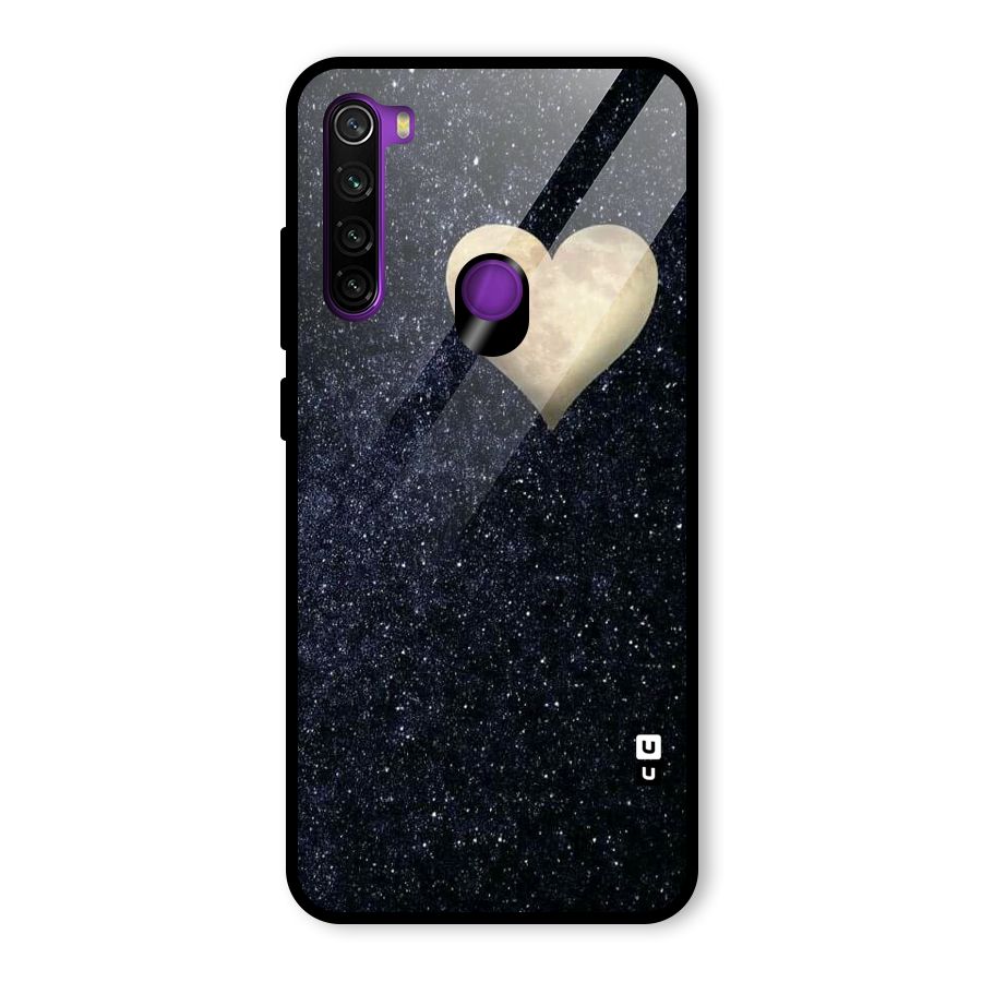 Galaxy Space Heart Glass Back Case for Redmi Note 8