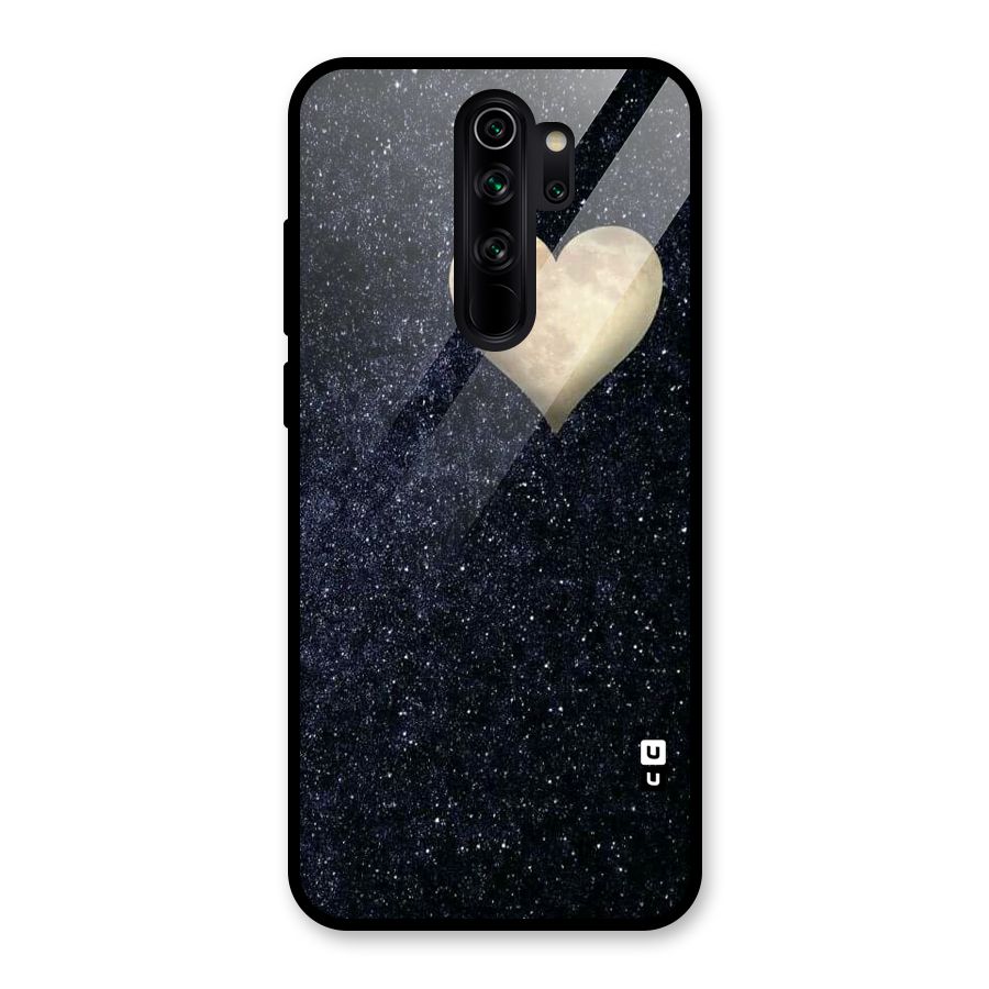 Galaxy Space Heart Glass Back Case for Redmi Note 8 Pro