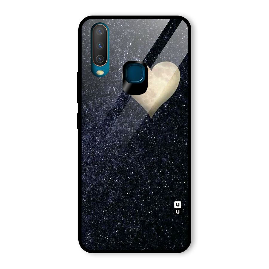 Galaxy Space Heart Glass Back Case for Vivo U10