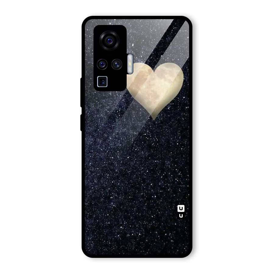 Galaxy Space Heart Glass Back Case for Vivo X50 Pro