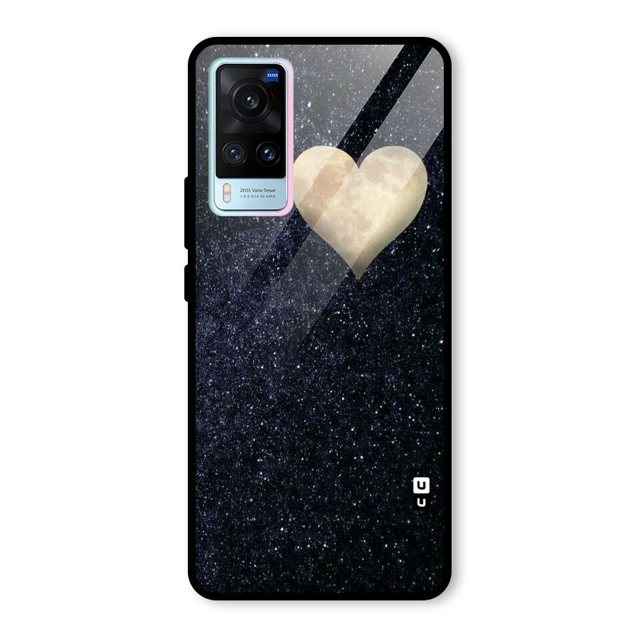 Galaxy Space Heart Glass Back Case for Vivo X60