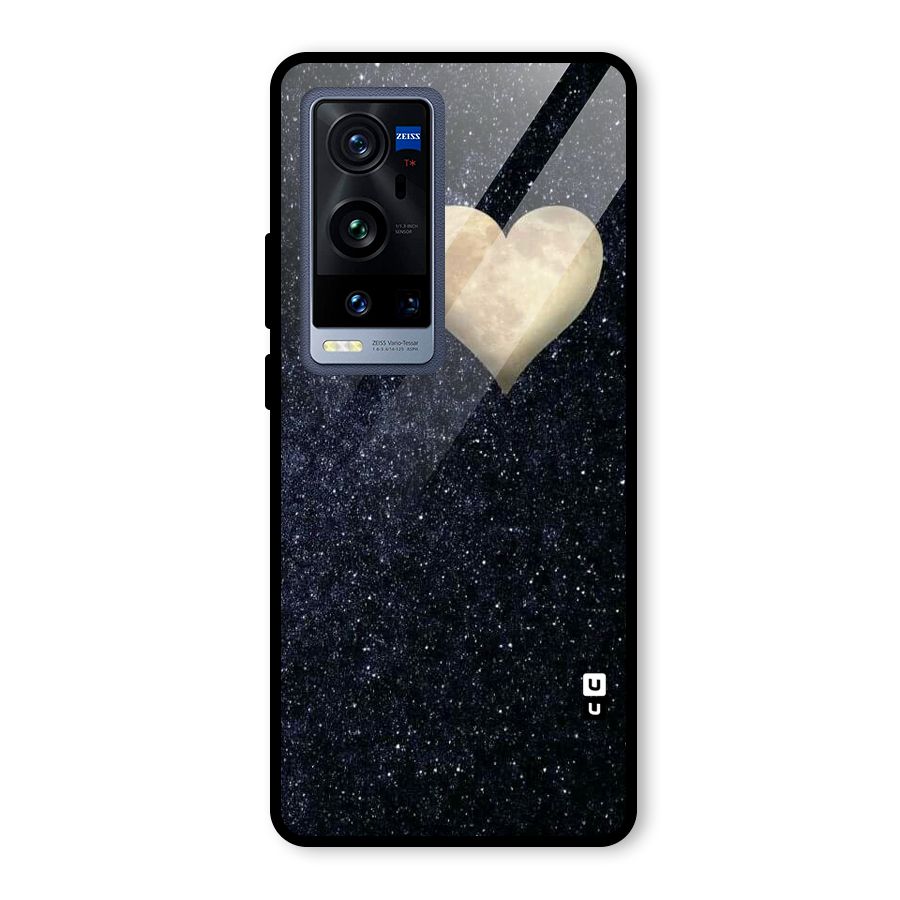 Galaxy Space Heart Glass Back Case for Vivo X60 Pro Plus