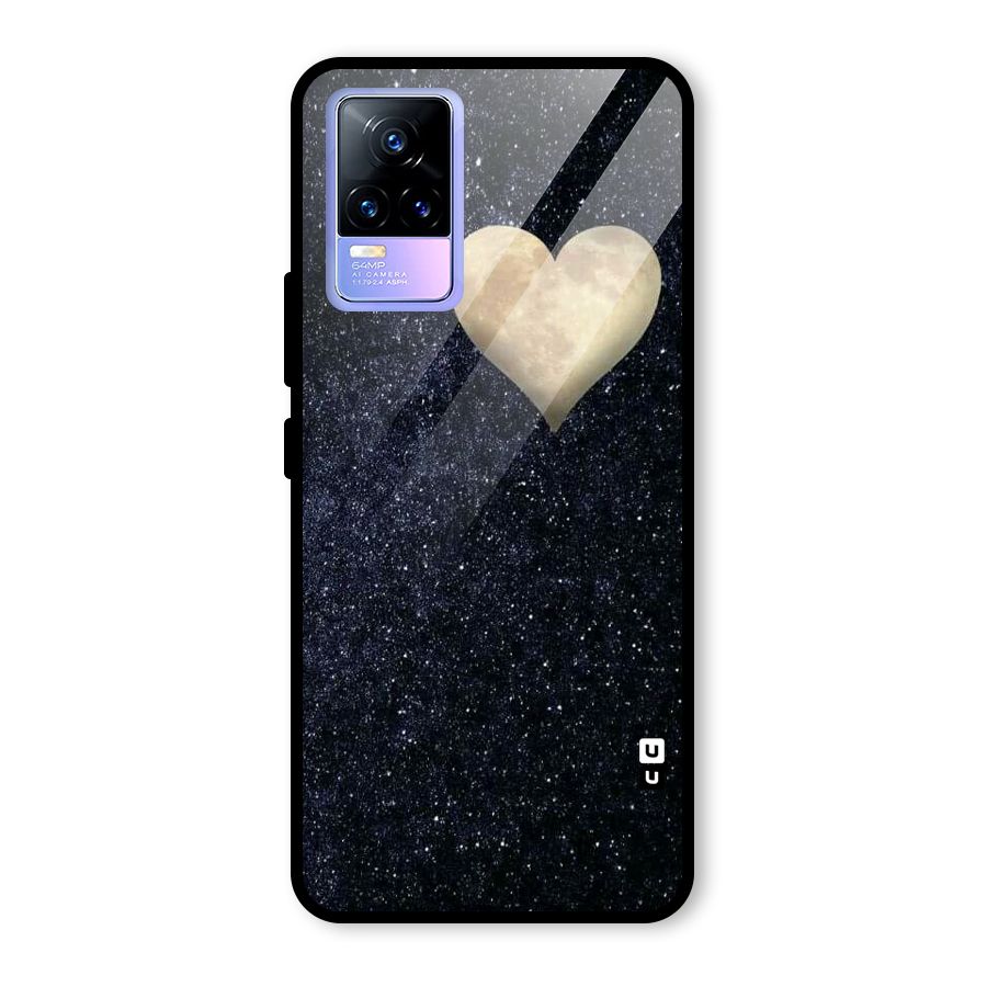 Galaxy Space Heart Glass Back Case for Vivo Y73