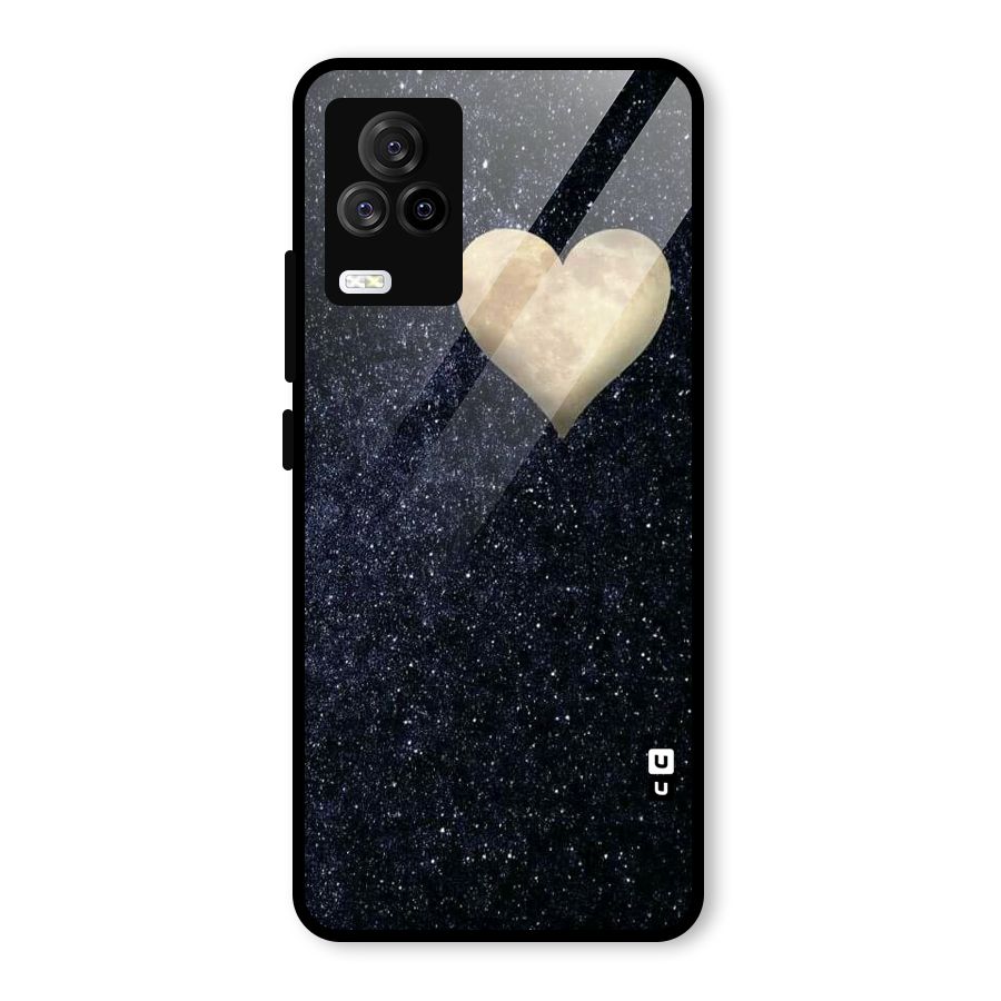 Galaxy Space Heart Glass Back Case for Vivo iQOO 7 Legend 5G