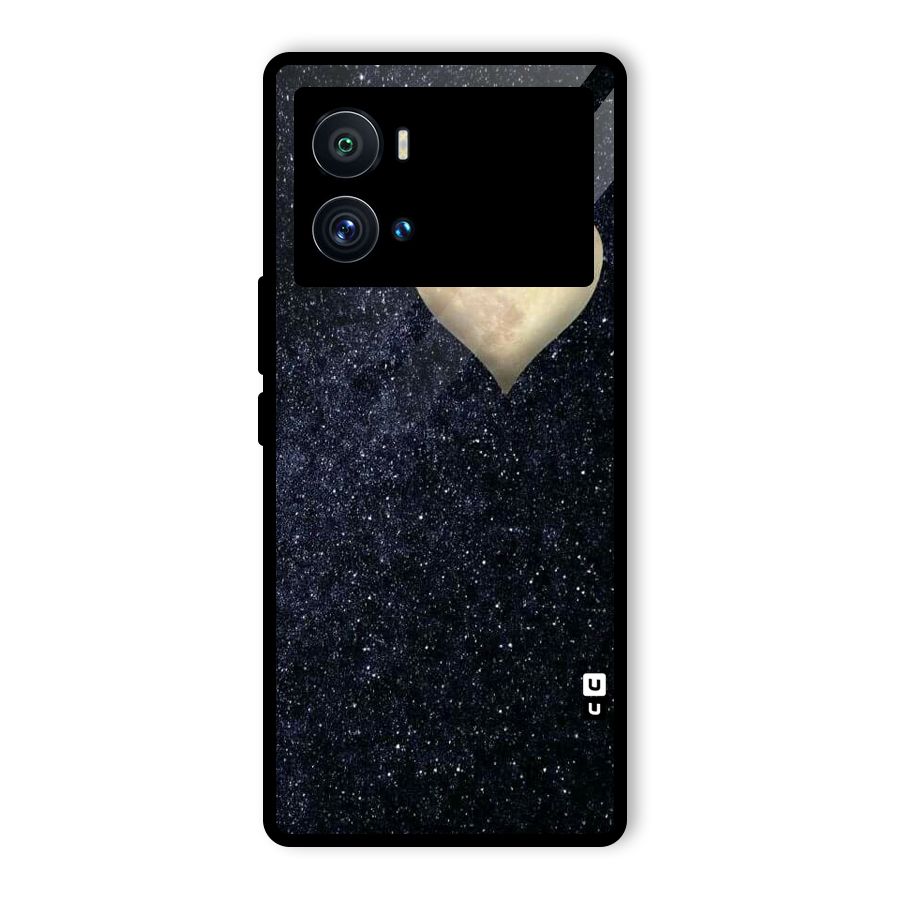 Galaxy Space Heart Glass Back Case for Vivo iQOO 9 Pro