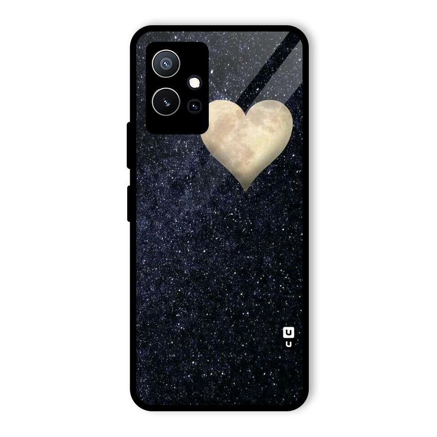 Galaxy Space Heart Glass Back Case for Vivo iQOO Z6