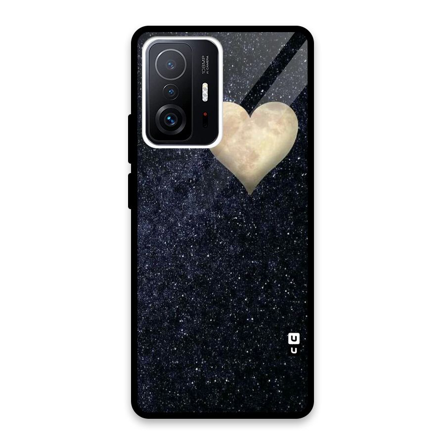 Galaxy Space Heart Glass Back Case for Xiaomi 11T Pro
