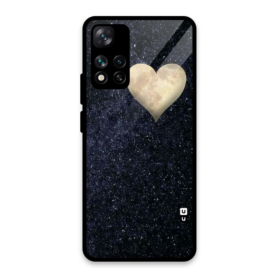 Galaxy Space Heart Glass Back Case for Xiaomi 11i HyperCharge 5G