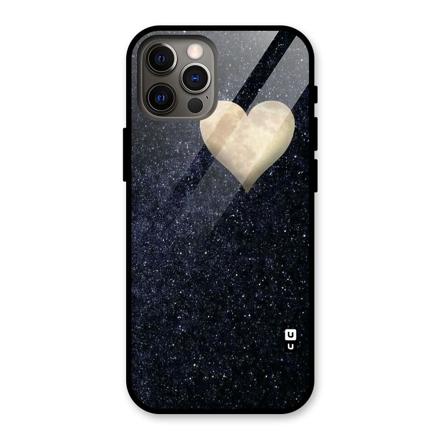 Galaxy Space Heart Glass Back Case for iPhone 12 Pro
