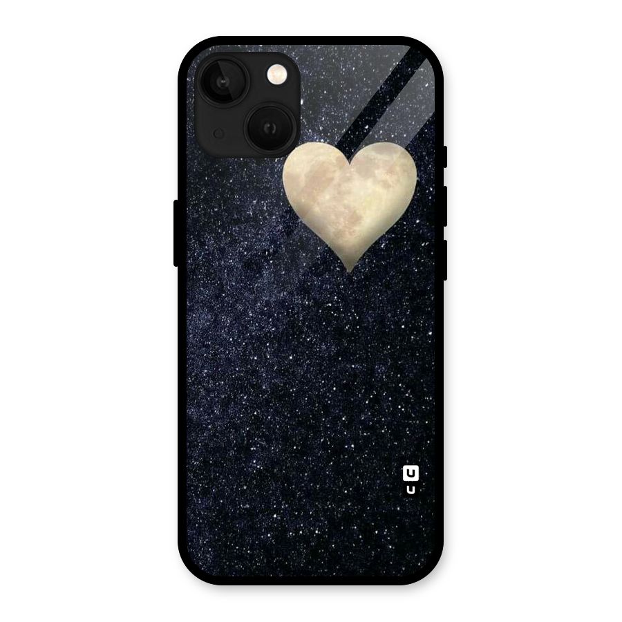 Galaxy Space Heart Glass Back Case for iPhone 13