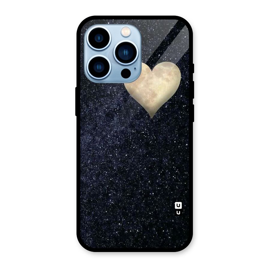 Galaxy Space Heart Glass Back Case for iPhone 13 Pro