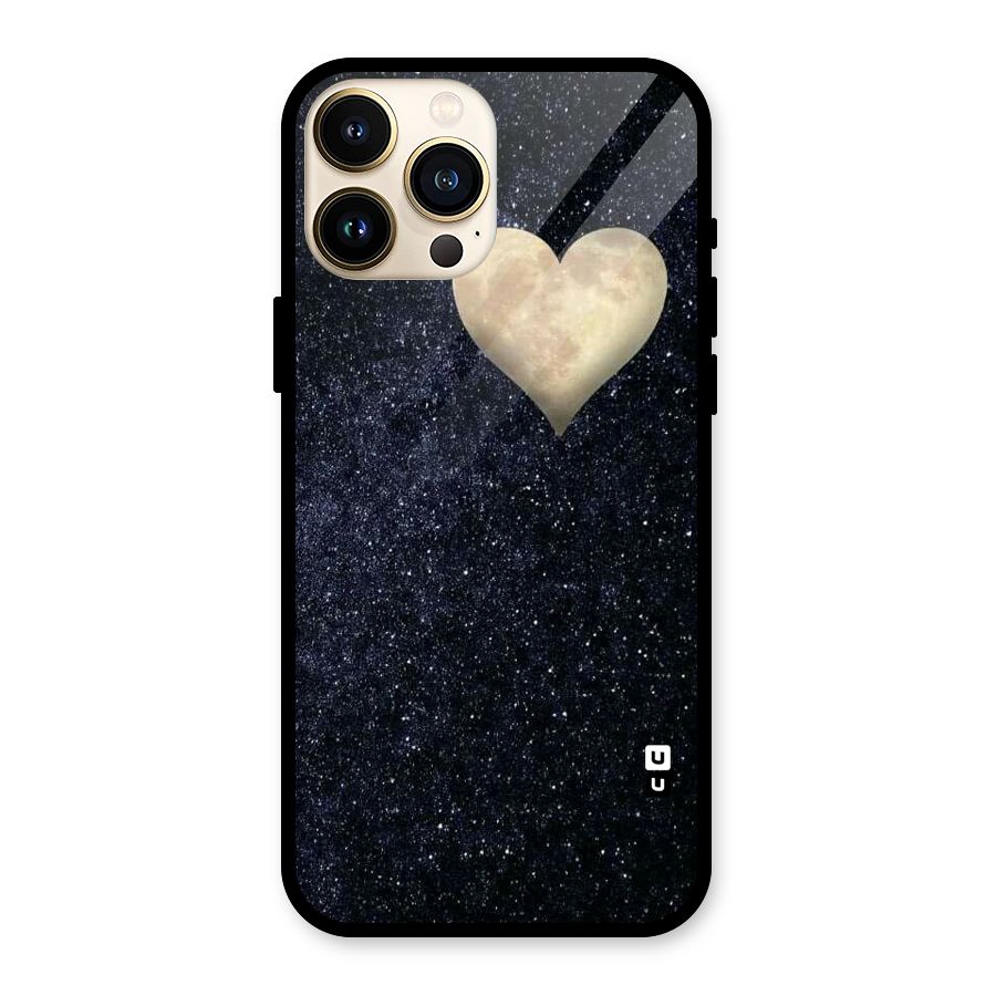 Galaxy Space Heart Glass Back Case for iPhone 13 Pro Max