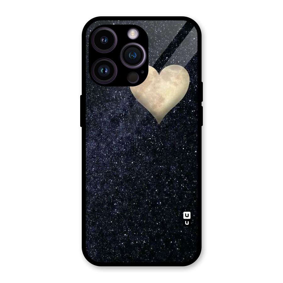 Galaxy Space Heart Glass Back Case for iPhone 14 Pro Max
